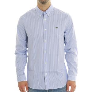 CAMICIA REGULAR FIT LACOSTE AZZURRO